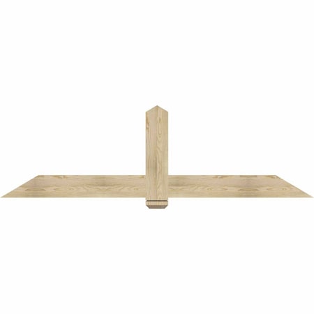 Ekena Millwork Eugene Rough Sawn Timber Gable Bracket, Douglas Fir, 84"W x 24"H x 2"D x 6"F, 7/12 Pitch GBW084X24X0206EUG00RDF